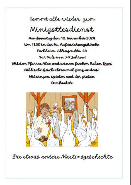 Minigottesdienst 10.11.2024